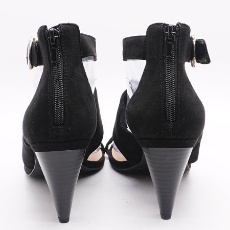 Black Gavi Strappy Cone Heel Dress Sandals Size 10