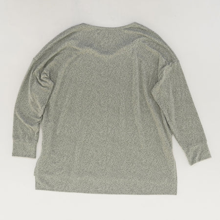 Green Animal Print V-Neck Sweater