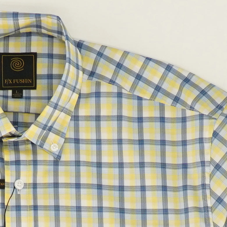 Yellow Norman Plaid Long Sleeve Button Down
