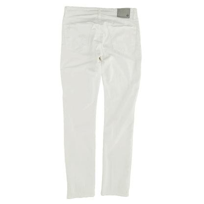 White Solid Slim Jeans