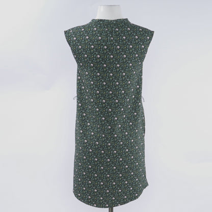 Green Floral Sleeveless Mini Dress - Size XXSP