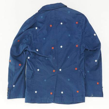 Blue Embroidered Detail Sport Coat