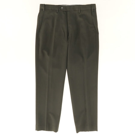 Regular Fit Flat Front Trousers in Black