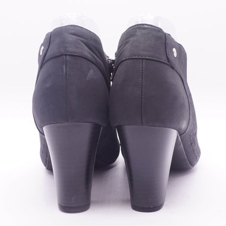 Black Angiee Block Heel Shootie - Size 6, 9.5, 10