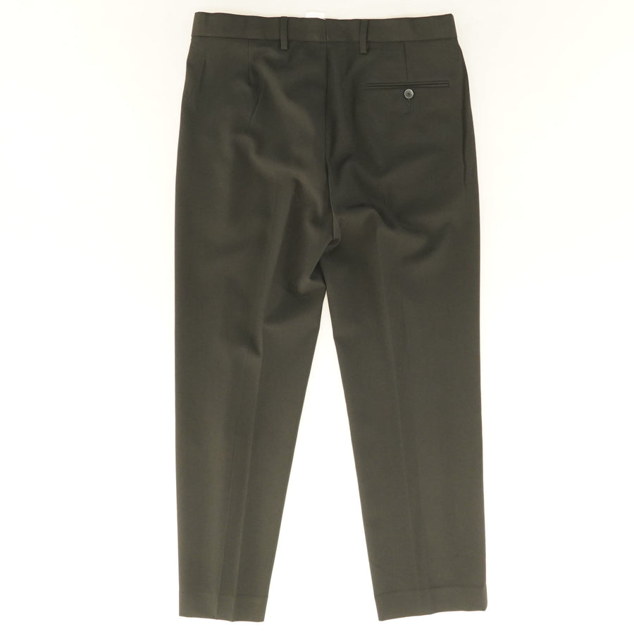 Regular Fit Flat Front Trousers in Black