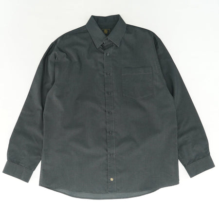 Black Micro Dot Long Sleeve Button Down Shirt
