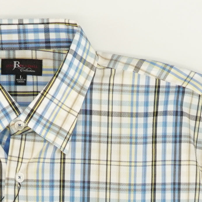 Will Plaid Blue Long Sleeve Button Down