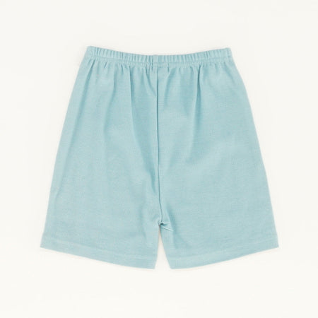 Solid Crepe Shorts in Blue