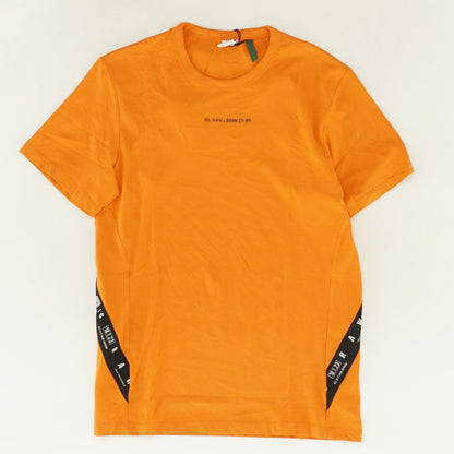 Orange Solid Crewneck T-Shirt