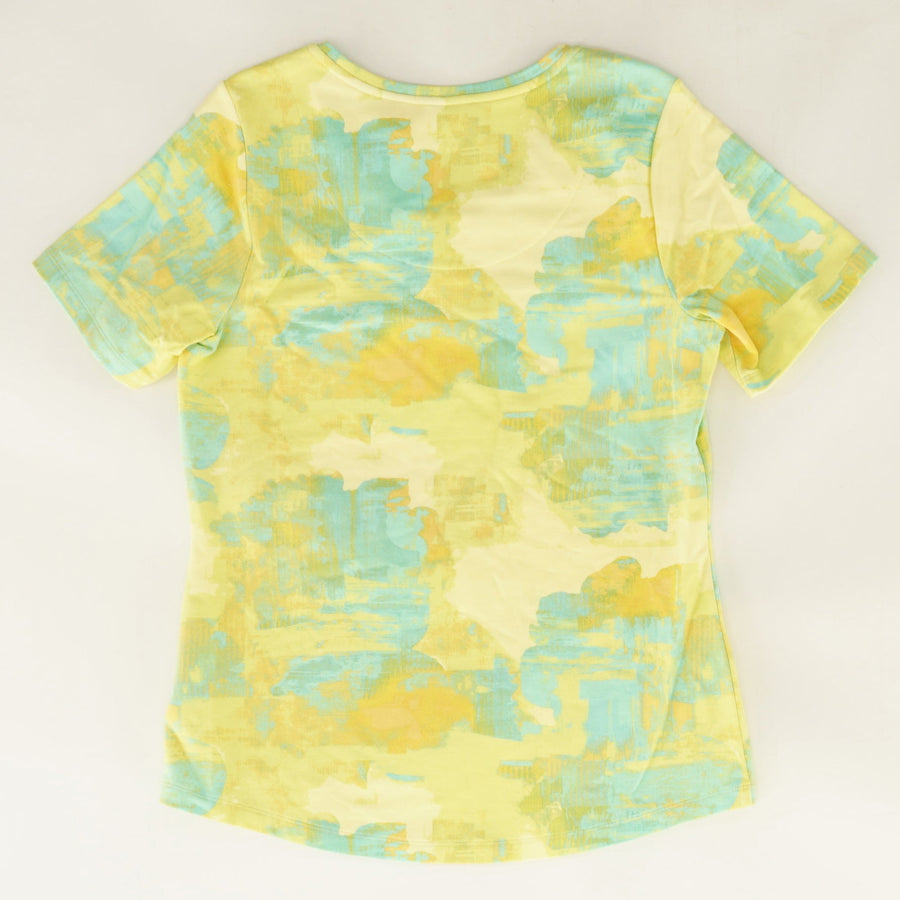 Yellow Active French Terry Printed Top