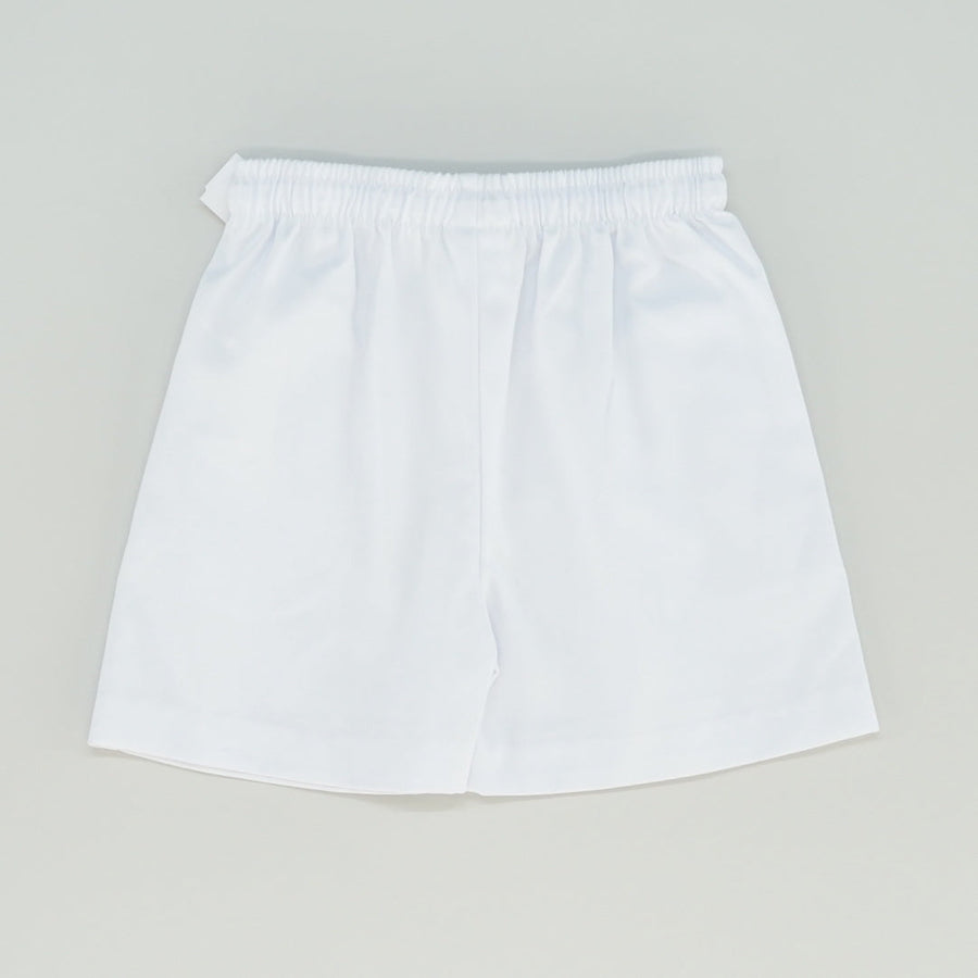 White Tie-Waist Pull On Shorts