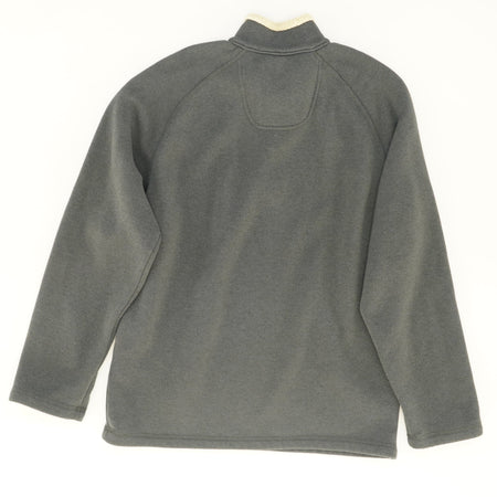 Gray Quarter Zip Mockneck Sweater