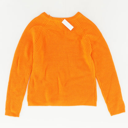 Orange Crewneck Pullover Sweater