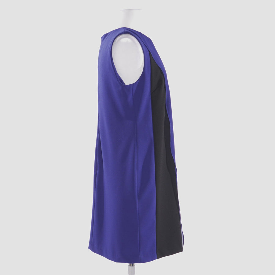 Navy Blue with Black Sleeveless Mini Dress Size 10