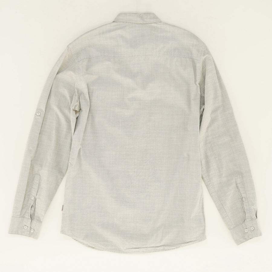 Gray Long Sleeve Button Down Shirt