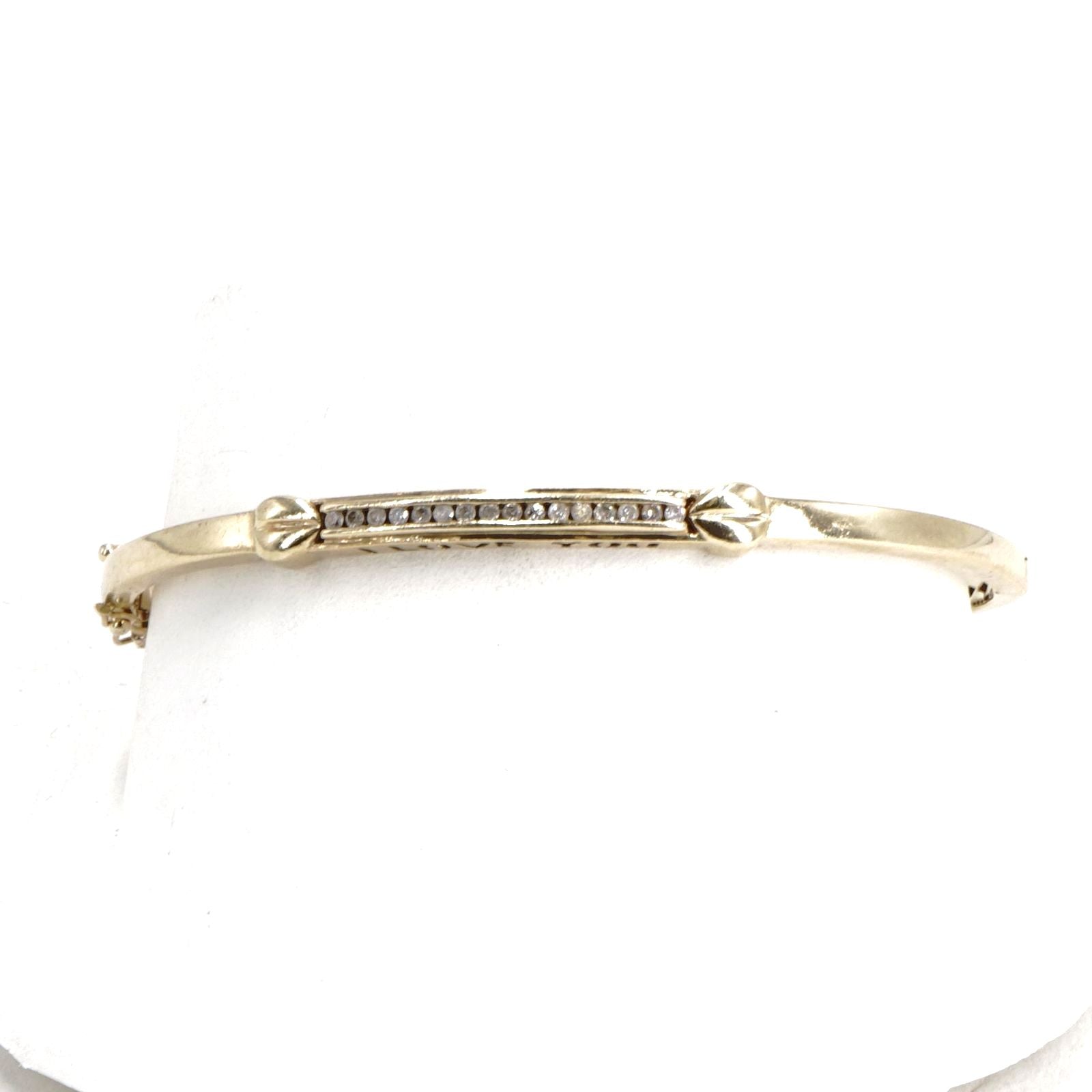 Diamond Cut Bangle Bracelet Gold 10K Rigid Diamond Cuff 10k - Etsy