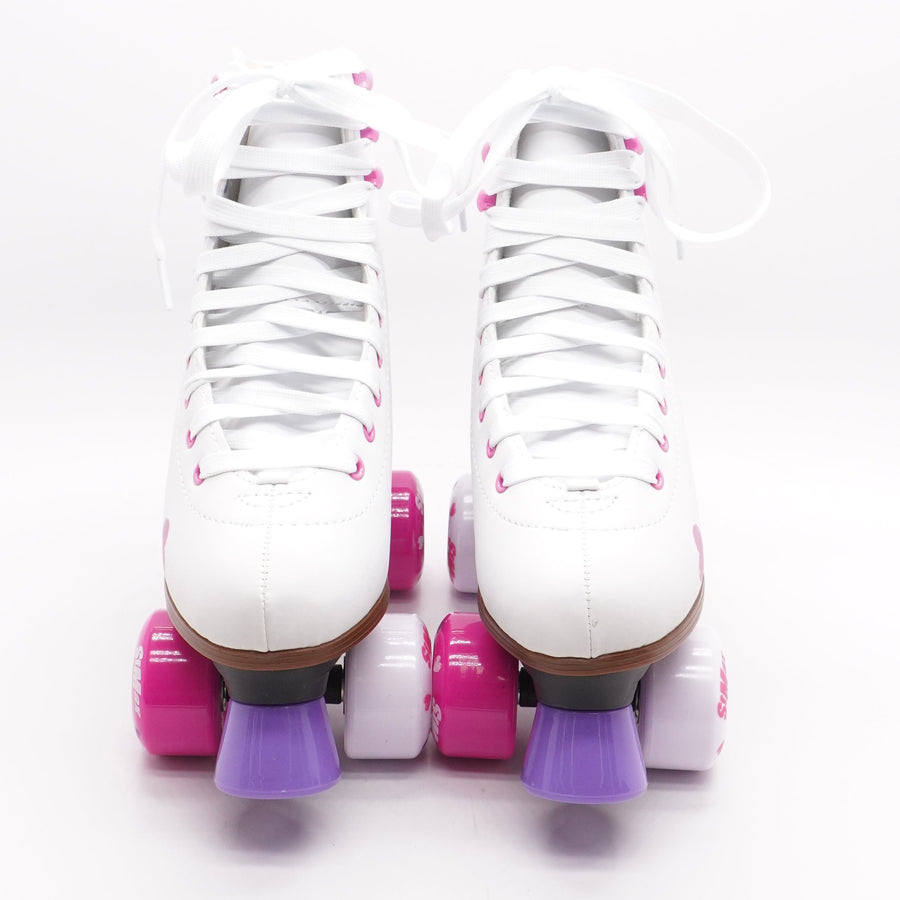White Leather Roller Skates