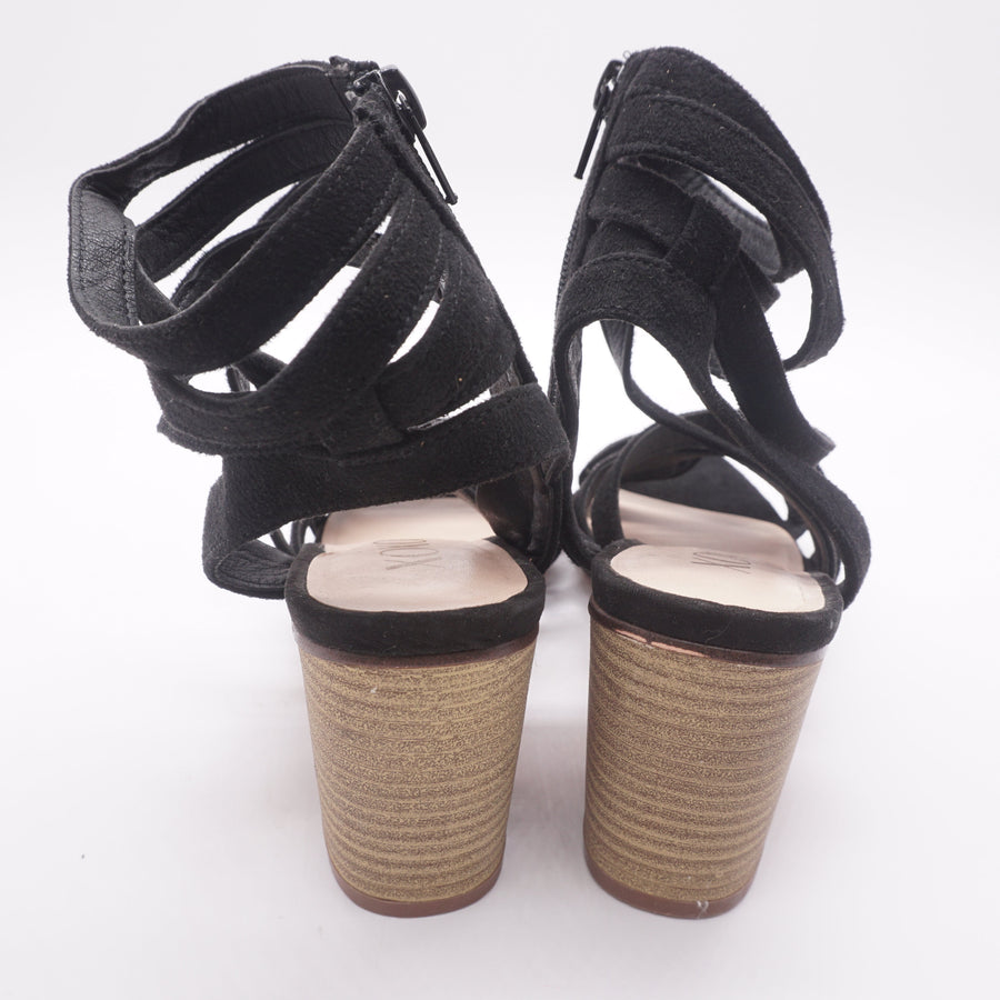 Black Eden Block Heel Sandal - Size 6