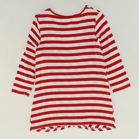 Red/White Striped 3/4 Sleeve Blouse