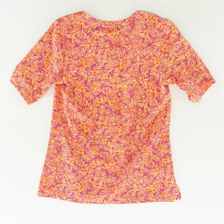 Floral Printed Knit Top in Coral