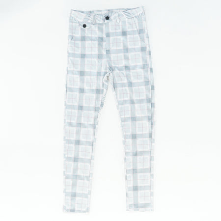 Gray/Pink Plaid Knit Pants Size M