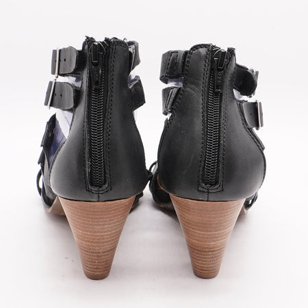 Black Ekko Dress Block Heel Pumps - Size 10