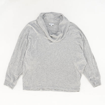 Gray Cowlneck Pullover Sweater