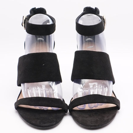 Black Gavi Strappy Cone Heel Dress Sandals Size 10