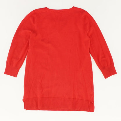 Red V-Neck Pullover Sweater