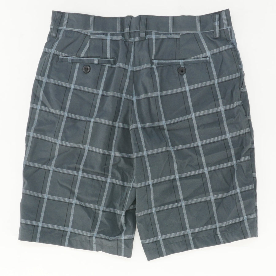 Gray Plaid Chino Shorts