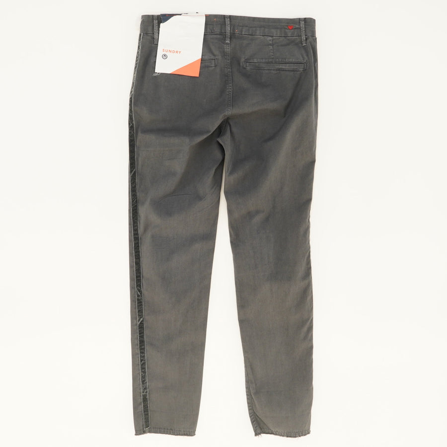 Charcoal Raw Hem Pants Size 26